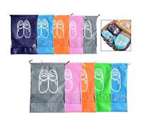 Binnan 10 Piezas Bolsas de Zapatos, Zapatos de Viaje Bolsa de Acabado con Ventana Bolsa para Viajes Hogar, Azul Oscuro, Gris, Azul Claro