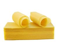 Binnan 10 Piezas de Cera de Abejas de Kit, Base para Nido de Cera de Abejas Nido de Miel, Suministros de Apicultura, Se Pueden Usar para Hacer Velas, 90 mm x 130 mm