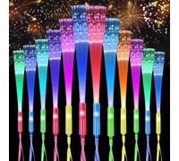 Binnan 12pcs Varillas de Fibra Luminosa Light, Barras Luminosas, Varita Intermitente LED, Barras de luz LED Intermitentes para Conciertos, Bodas, Cumpleaños