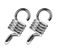 Binnan 2 Piezas Resorte de Acero Inoxidable Gancho Giratorio Techo, Resorte Gancho Giratorio para Silla Colgante de Jardín, Accesorios Hamaca Colgante, Hamaca Primavera