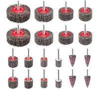 Binnan 20 Piezas Lija para Taladro, Juego de Ruedas Manejadas, Discos Abrasivos de Fieltro, Disco de Lijado Rosca, Adaptador de Almohadilla de Pulido