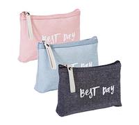 Binnan 3 Piezas Neceser de Cosméticos, Bolso de Aseo Cosmético Impermeable, Bolsas de Maquillaje de Lona, Neceser de Viaje Multifuncional con Cremallera