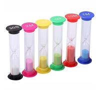 Binnan 6pcs Cronógrafos de Reloj de Arena, Diente en Forma de Reloj de Arena Sonrisa, Juego de Relojes de Arena para Niños