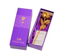 Binnan Rosa 24 K Chapado en Oro Rosa Flor, Rosa de Oro 24K como un Regalo para el Día de San Valentín, Día de la Madre, Navidad, Cumpleaños, Bodas, Fiestas ect