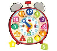 Bino 84053 - Reloj de Madera - Juega y aprende