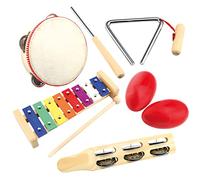 Bino world of toys Set de música para niños, Instrumentos Musicales de Juguete (Instrumentos de Juguete para niños Hechos de Madera, Juguetes Musicales adecuados para niños pequeños)