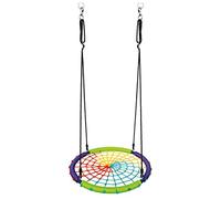 Bino world of toys Spider net swing, columpio de ocio para el jardín (columpio de red para niños a partir de 3 años, cargable hasta 150 kg, de fácil montaje, incluye accesorios de montaje), Multicolor