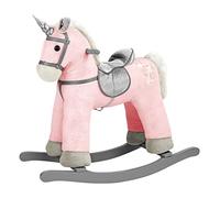 Bino world of toys Unicornio balancín con función Sonora, Juguete para niños a Partir de 3 años (Unicornio con Silla de Montar, estribos y Asas, Entrena el Equilibrio, relincha al Pulsar un botón)