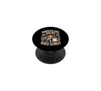 Binocular Brews & Bird Songs observación Aves café PopSockets PopGrip Adhesivo