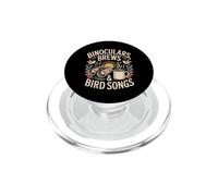 Binocular Brews & Bird Songs observación Aves café PopSockets PopGrip para MagSafe