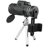 Binoculares Alta Potencia, telescopio monocular 10x42, telescopio monocular portátil con Lente Prisma BAK4 Compacto con monocular con Adaptador teléfono Inteligente y trípode Adultos niños observació
