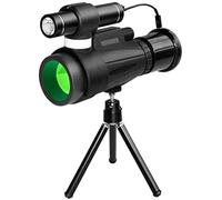 Binoculares Alta Potencia, telescopio monocular 12x50, monocular Compacto Resistente al Agua Alta duración con Lente Prisma BAK4 portátil monocular con Adaptador teléfono Inteligente y trípode obser