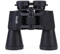 Binoculares Binoculares 10x50 y Ocular Grande Gran Angular BAK4 Waterpoof FMC Lente Objetivo Verde para Pesca Senderismo Observación de Aves Crucero Negro (Color : Black)