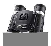 Binoculares compactos, binoculares de Viaje - 200 × 25 binoculares compactos HD para Adultos,Telescopio portátil de Gafas de Estrella de Alta definición para niños Cumpleaños