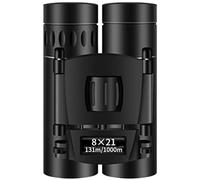 Binoculares compactos Binoculares Plegables 8x21 para Adultos y niños HD Bak4 Optics Lenes Mini telescopio para observación de Aves, conciertos de ópera, Viajes, Caminatas, al Aire Libre.