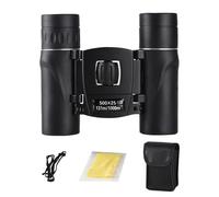 Binoculares compactos, Potentes binoculares para adultos | Binoculares de teatro de 500 x 25 | Binoculares portátiles para niños, binoculares plegables para adultos y observación de aves para niños