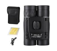 Binoculares compactos, potentes binoculares para Adultos | Prismáticos de Bolsillo pequeños para Adultos 500x25 - Prismáticos Plegables Ligeros, prismáticos portátiles para Exteriores para conciertos