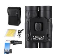 Binoculares compactos,Potentes prismáticos para adultos,Prismáticos de bolsillo pequeños para adultos 500x25 - Prismáticos portátiles para niños, prismáticos plegables para adultos y niños para