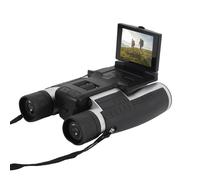 Binoculares de Alta Potencia, Pantalla LCD de 2.4 Pulgadas 12 X 32 Grabación de Video de Cámara Digital, 8X Zoom Binocular de 48MP Videocámara para Cazas de Conciertos de Fútbol