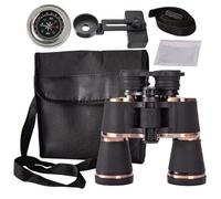 Binoculares de caza, 20 x 50 binoculares con bolso para adultos - telescopio impermeable Bak-4 prisma con brújula clip de teléfono ajuste manual para deportes al aire libre viaje teatro