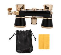 Binoculares de ópera 3X25, binoculares para Teatro para Mujeres y niñas, telescopio Compacto con Aumento de 3X y Lentes ópticos BK7 de 25 mm, diseño con Enfoque Central para (Negra)