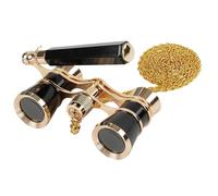 Binoculares de ópera clásicos - Gafas de teatro con aumento de 10x25 con acabado de latón antiguo Estuche de cuero portátil incluido Ideal para espectáculos de cine Salas de conciertos Visitas turísti