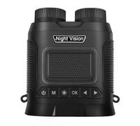 Binoculares de visión Nocturna 1080P, telescopio infrarrojo HD 850nm con Zoom Digital 8X, Gafas nocturnas for, vigilancia Acampada, 350 m Observación y Registro(Nero)
