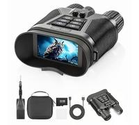 Binoculares de visión nocturna 4K, gafas de visión nocturna para adultos, batería de 5000 mAh, zoom digital 8X, visión nocturna infrarroja de 1968 pies, pantalla HD de 3 pulgadas y tarjeta de 32 GB