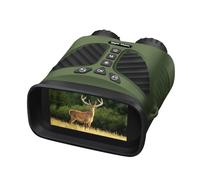 Binoculares de Visión Nocturna, Zoom óptico 10x, Videos de 2.5k, Fotos de 40mp para Acampar, Caza, Plástico/Metal, Peso Ligero (Green)