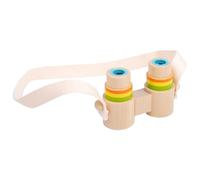 Binoculares para niños: juguete de aventura al aire libre de madera con correa para el cuello, binoculares seguros ajustables para niños pequeños | Binoculares de exploración de la naturaleza, binocul