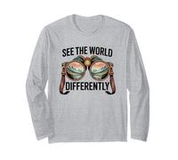 Binoculares Retro Emblema Ver el Mundo de Manera Diferente Manga Larga