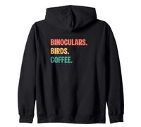 Binoculares Vintage Aves Amantes del café Sudadera con Capucha