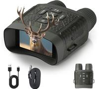 Binoculares Visión Nocturna 4K 48MP y Prismáticos Visión Nocturna con Zoom 10x, Batería 5000mAh para Observación hasta 400m. Ideal para Outdoor, Camping y Seguridad