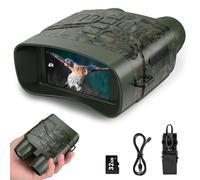Binoculares Visión Nocturna 4K, Relassy HD 36MP Prismáticos de Infrarrojos Digital Visor Nocturno Rango de 300m con LCD TFT de 3.0", Recargable y Zoom Digital 5X, Adecuado para la Caza, con 32GB