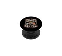 Binoculars Brews & Bird Songs observación Aves café PopSockets PopGrip Adhesivo
