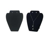 BinPhorm Expositor Collar para Colgar Collares,2 PCS Soporte de Joyería Colgador Collares Terciopelo Negro Busto para Collares Maniquí Organizador Collares