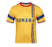 BINQER Camiseta de fútbol for hombre, camiseta de fútbol de la Copa Europa/América, sudadera for aficionados al fútbol, media manga(Color:Romania,Size:XL)