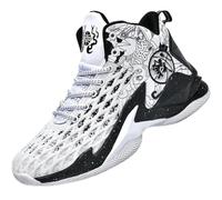 BINQER Men's Anti Slip and Wear-Resistant Training Basketball Shoes(Black,42 EU)