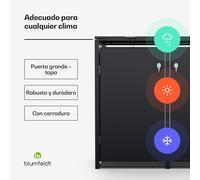 Blumfeldt BinSafe caja de basura 2 papeleras 240 L resistente a la intemperie con cerradura acero galvanizado