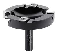 BINSTAK Broca de enrutador de superficie de alerón CNC, vástago de 1/2 pulgada de diámetro de corte de 3 pulgadas, 2 + 2 insertos de carburo para alisar losas para cepillar tableros de madera