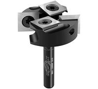 BINSTAK Broca de enrutador de superficie de alerón CNC vástago de 1/4 pulgadas, broca de enrutador de aplanamiento de losa con diámetro de corte de 1-3/8 pulgadas, brocas de fresadora de madera de