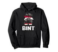 Bint Egipto Flag Girl Messy Hair Bun Arab Cultural Arot Sudadera con Capucha