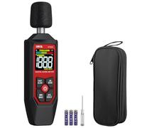 BINTA Medidor Decibelios Decibelímetro Sonómetro Medidor Digital de Nivel de Sonido con A/C Ponderación, Rango 30-130dB,Max/Min, Unidad dB/SONE, Retención de Datos para Casa Oficina Fábrica Vecino