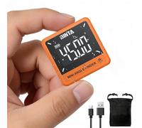 BINTA Medidor digital de Ángulos, Inclinómetro Transportador con Base Magnética Retroiluminación IP54 Recargable, Nivel de Burbuja Digital Magnético para Carpintería y Uniones de Mesa-Naranja