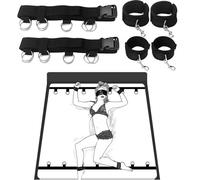 binxliuxo 1 SET Conjunto de Juego de Correa de Nylon Ajustable para Cama Individual, Fiesta de restricción de Pareja
