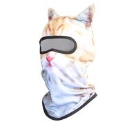 binxliuxo 1PC 3D Cat Face Mask with Ears - Ski Balaclava for Music Festivals, Raves, Halloween Parties
