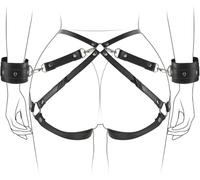 binxliuxo 1PC Mujer Mecanismo Ŝe shopping Conjunto liguero PU ajustable Negro B-D-S-M Kit