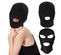 binxliuxo 2 Pieces Face Coverings, Breathable Mask,Full Face Mask, Head Masks, Covering Masks for Cosplay or Halloween Costume (Black)