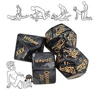 binxliuxo 4PCS Juego de Dados Romántico Delicado de Posición Little Toys, Plástico, Juego de Dados, Regalo de Chica de Despedida de Soltero