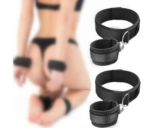 binxliuxo ḄṢ-DṂ Cama Deportiva Cómoda Mujer Šèxy Tòy 1 Par de Juguetes con Correa De Nylon Negro para Sistema De Sujeción del Hogar